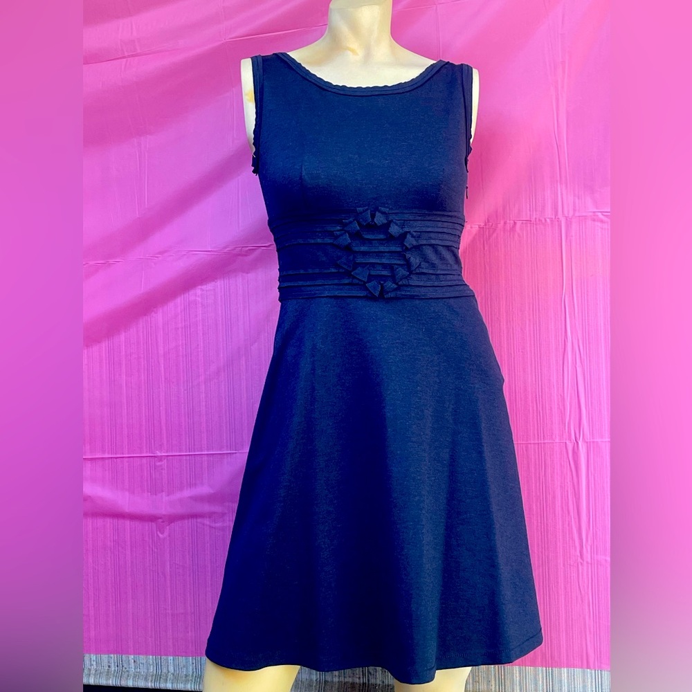 Max Studio Midnight Blue Midi Dress XS NWT